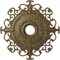 Ekena Millwork Orleans Medallion (Canopies up to 8 1/4"), 38 3/8"OD x 6 5/8"ID x 2 7/8"P, Mississippi Mud Crackle CM38OLMMC - alternate 1